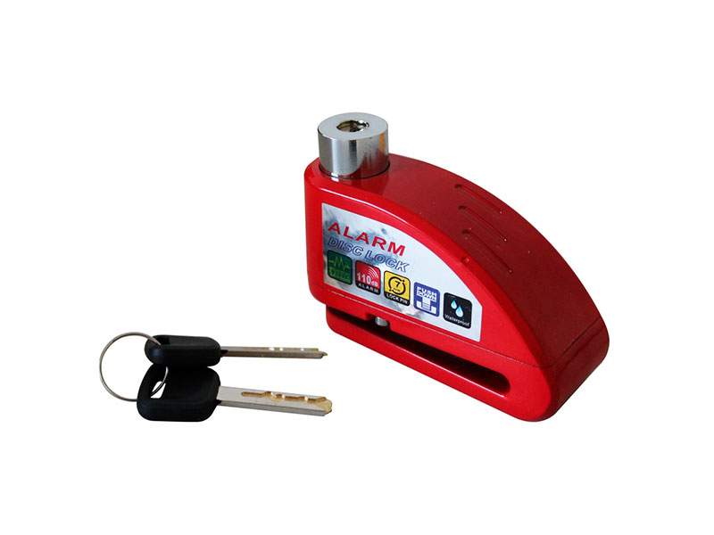 CANDADO DE ALARMA PARA DISCO DE FRENO ROJO IRON RACING
