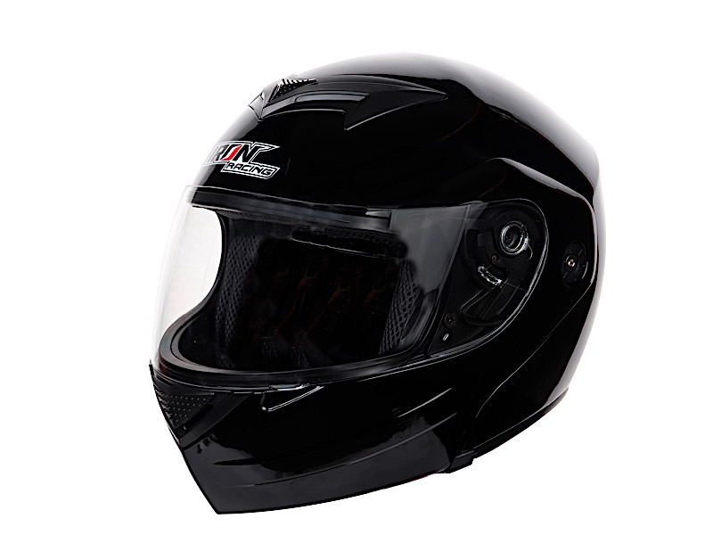 CASCO ABATIBLE IR108 DOT NEGRO BRILLO L